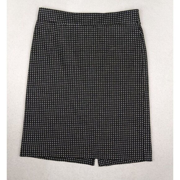 COUNTERPARTS - WOMEN'S BLACK & WHITE PRINT STRETCH KNIT PENCIL SKIRT - SIZE M - Picture 1 of 6